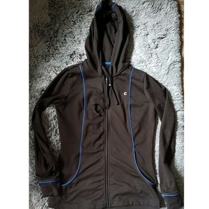 Active wear black hoodie jacket